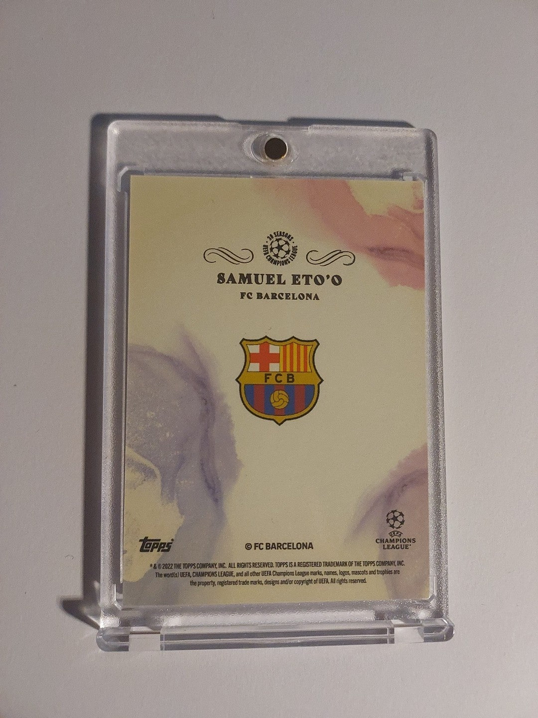 Topps Inception 2021-22 Samuel Eto'o Barcelona Parallel Insert Hit – Bild 2
