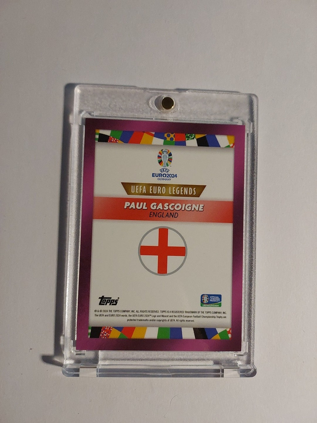 Topps Platinum Curated Euro 2024 Paul Gascoigne England Parallel 7/25 Refractor – Bild 2