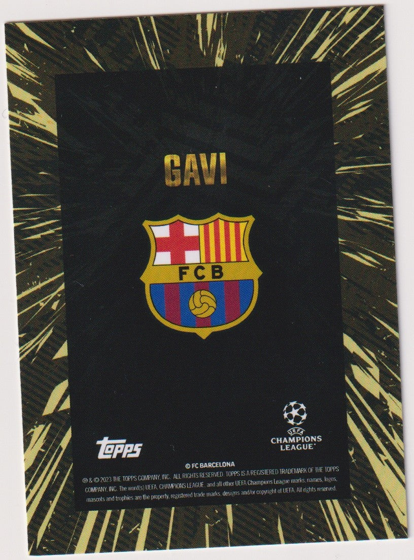 Topps Champions League Gavi FC Barcelona Gold Parallel Rare Nr. 671 – Bild 2