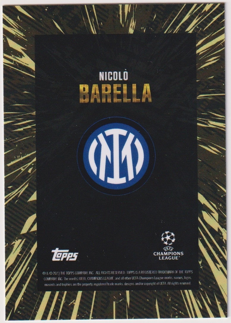 Topps Champions League Nicolo Barella Inter Milan Parallel Rare – Bild 2