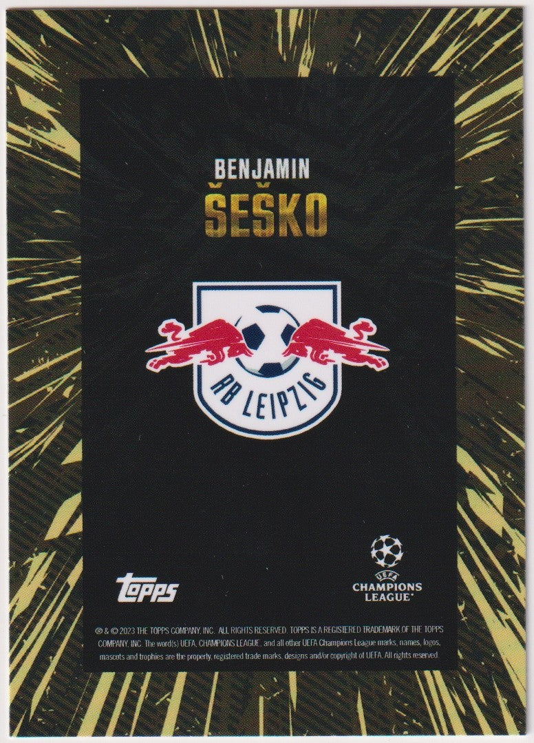 Topps X WHIP 2022-23 Benjamin Šeško RB Leipzig Champions League Parallel – Bild 2
