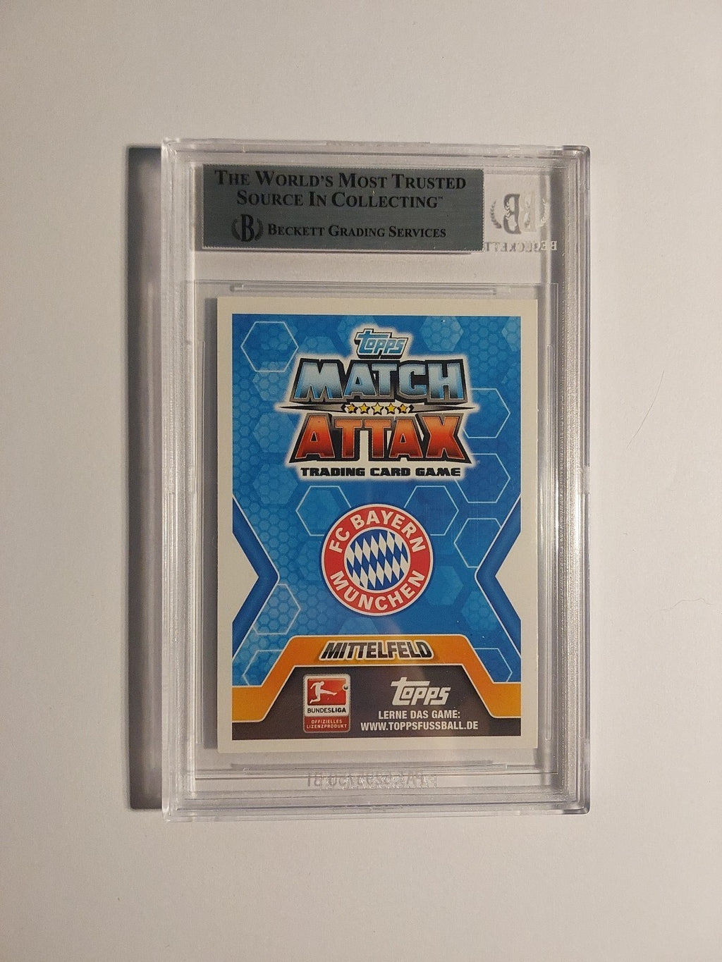 Topps Bundesliga 2014-15 Philipp Lahm Bayern München Parallel Club 100 BGS 7 PSA – Bild 2