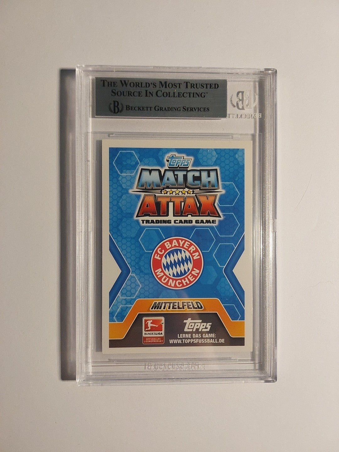 Topps Bundesliga 2014-15 Philipp Lahm Bayern München Parallel Club 100 BGS 7 PSA – Bild 2