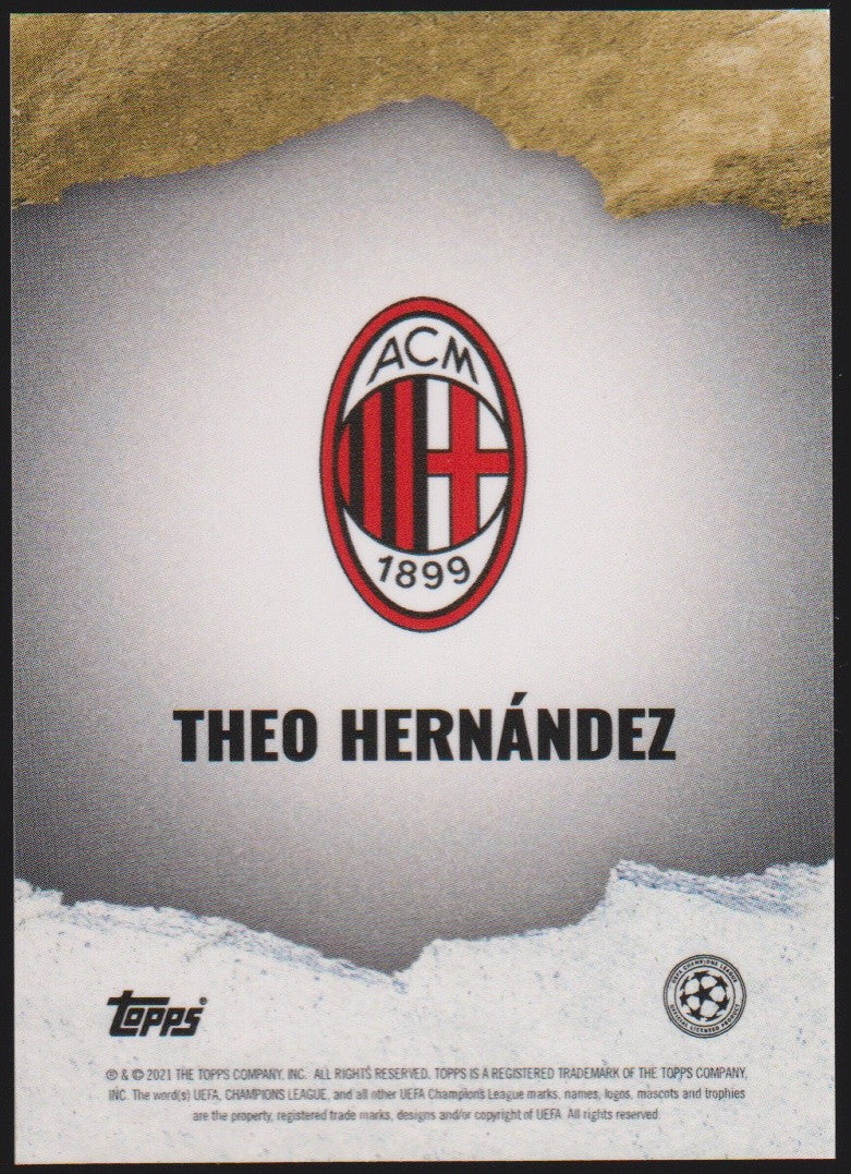 Topps Champions League 2020-21 Theo Hernández AC Milan Parallel Rare – Bild 2