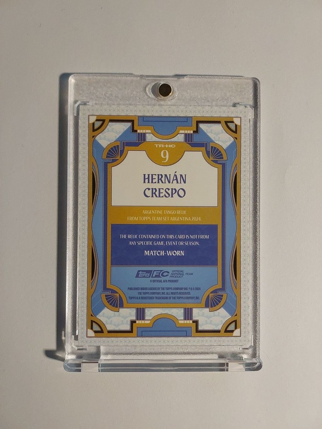 Topps Argentinien Team Set 2024-25 Hernan Crespo Patch Relic Parallel Ultra Rare – Bild 2