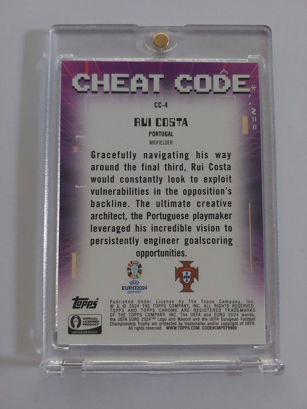 Topps Chrome UEFA Euro 2024 Rui Costa Portugal Nummeriert 10/25 Parallel – Bild 2