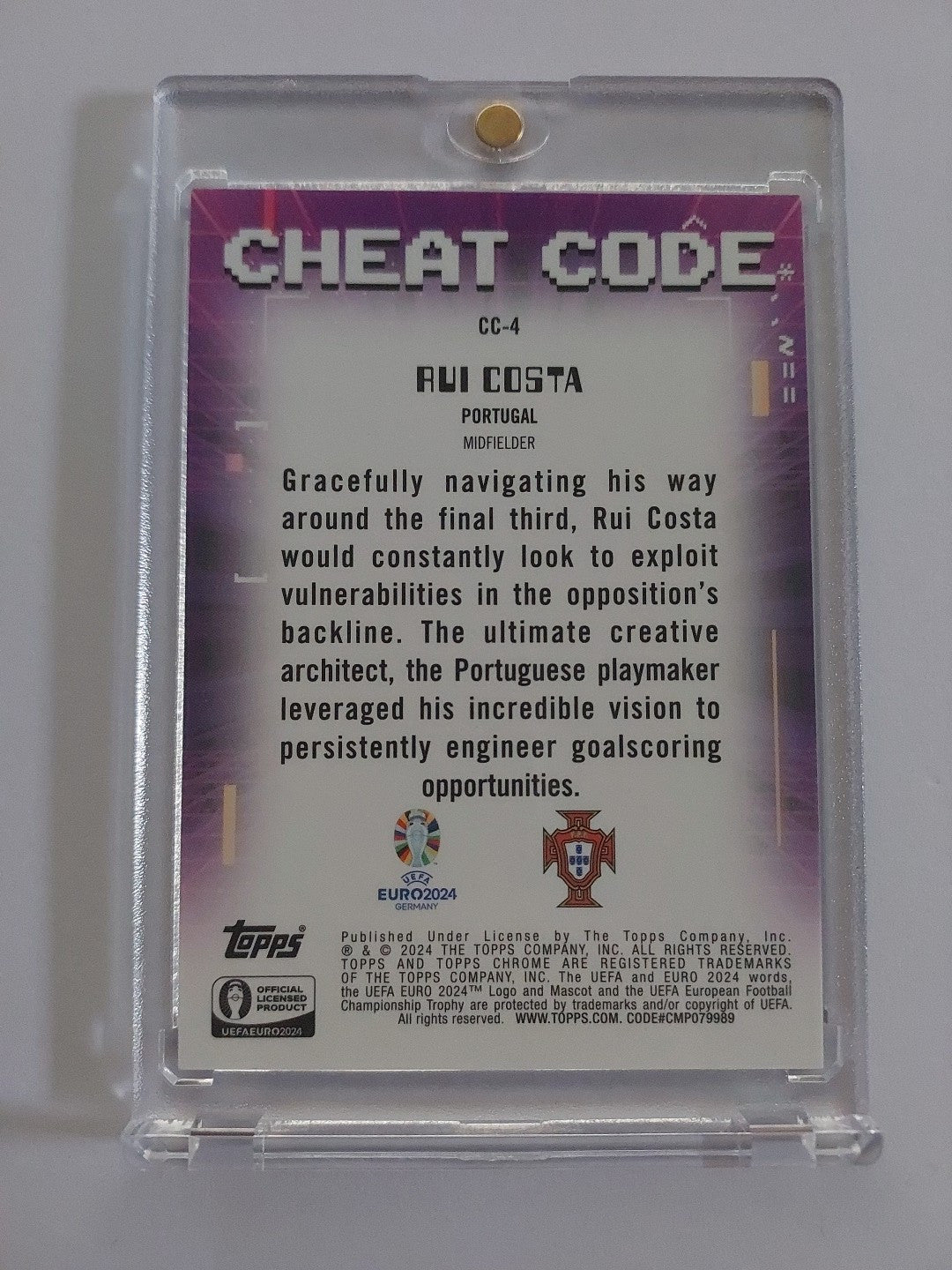 Topps Chrome UEFA Euro 2024 Rui Costa Portugal Nummeriert 10/25 Parallel – Bild 2