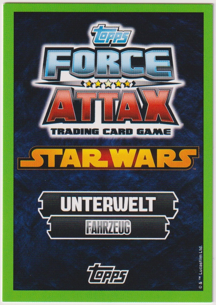 Topps Star Wars 2012 Slave I Fahrzeug Unterwelt TCG Rare #10 – Bild 2