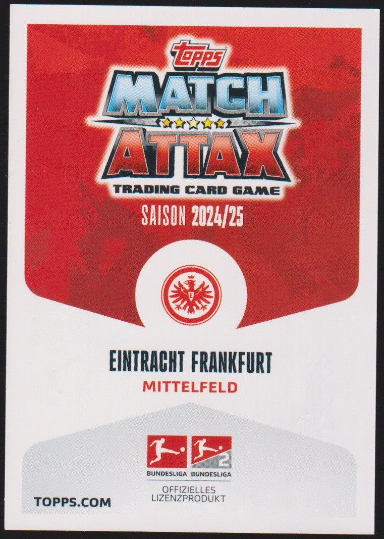 Topps 2023-24 Mario Götze Eintracht Frankfurt Saison 2024/25 Mittelfeld Parallel – Bild 2