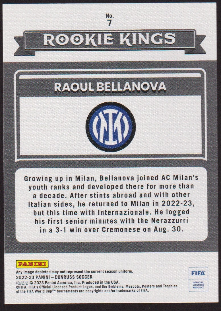 Panini Rookie 2022-23 Raoul Bellanova FC Internazionale Milano Donruss Parallel – Bild 2