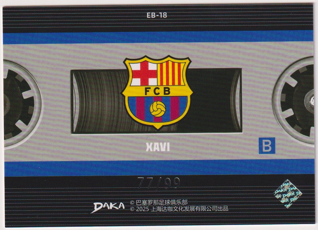 Daka 2024-25 Xavi Hernandez FC Barcelona Parallel 77/99 Refractor Rare – Bild 2