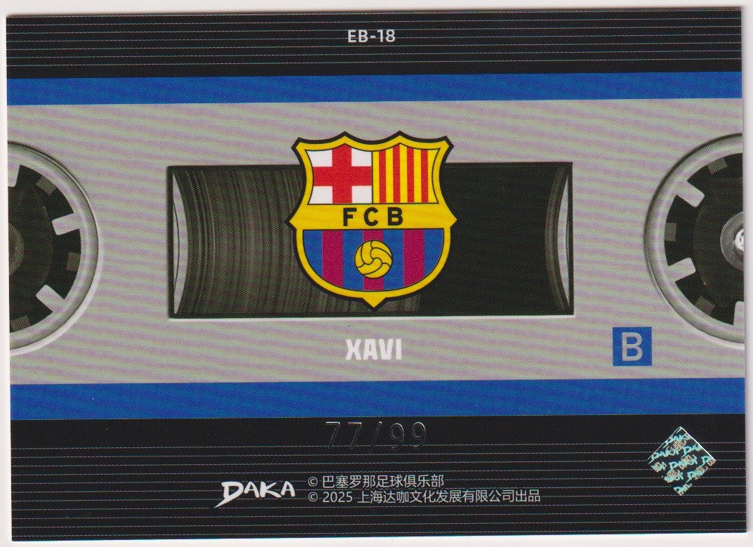 Daka 2024-25 Xavi Hernandez FC Barcelona Parallel 77/99 Refractor Rare – Bild 2