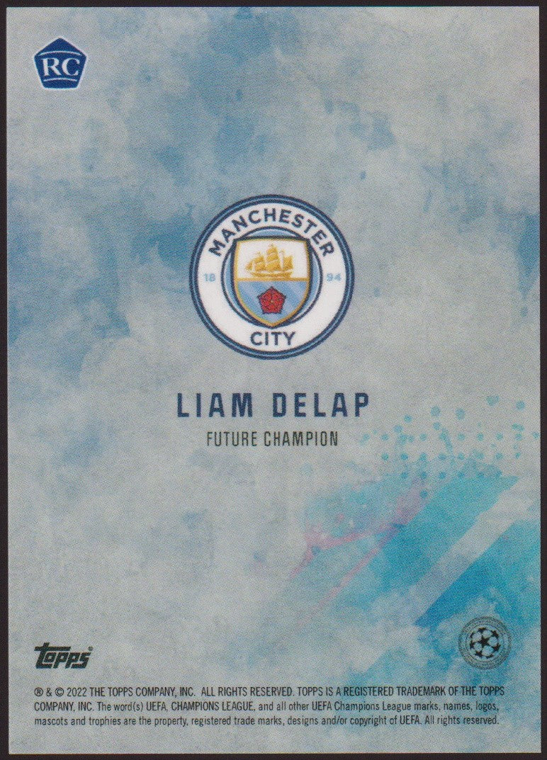 Topps 2021-22 Liam Delap Rookie Manchester City Future Champion Parallel Rare – Bild 2