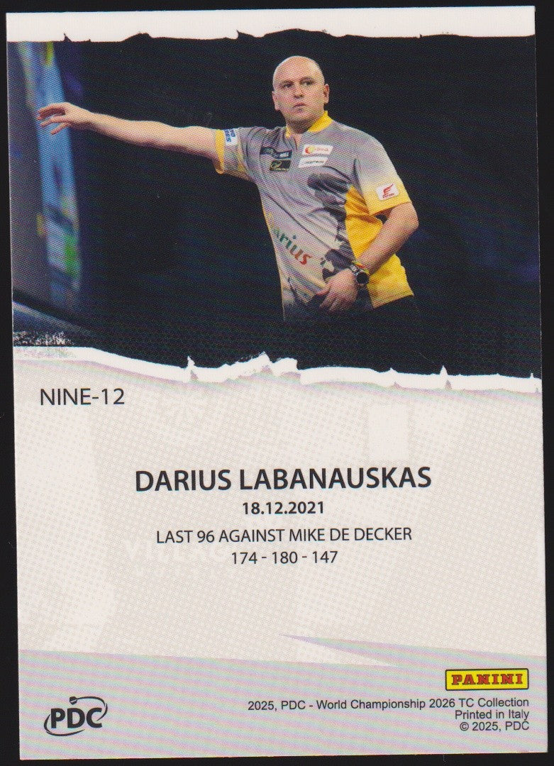 Panini PDC World Championship 2026 Darius Labanauskas Refractor Parallel – Bild 2