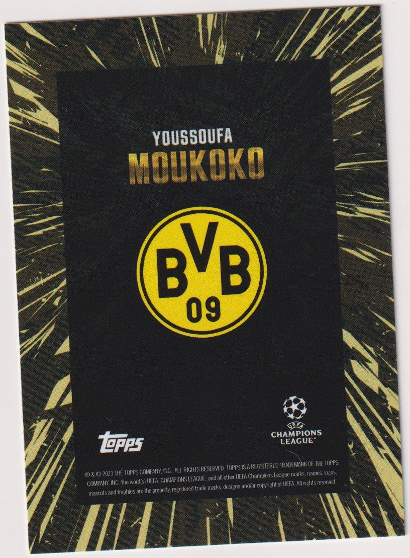 Topps X Whip 2023-24 Youssoufa Moukoko Borussia Dortmund Parallel Rare – Bild 2