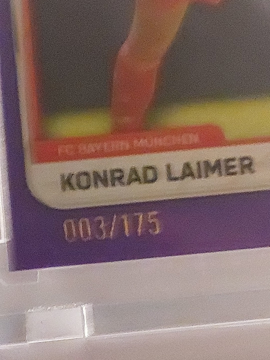 Topps Bayern München Tin Collector 2025-26 Konrad Laimer Parallel 3/175 Rare Hit – Bild 2
