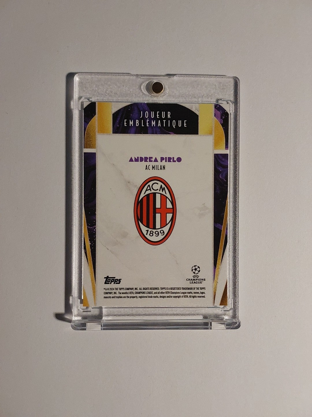 Topps Deco 2024-25 Andrea Pirlo AC Mailand Parallel 11/25 Refractor Rainbow Rare – Bild 2