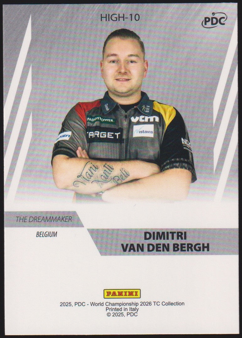 Panini PDC World Championship 2026 Dimitri Van den Bergh Refractor Parallel – Bild 2