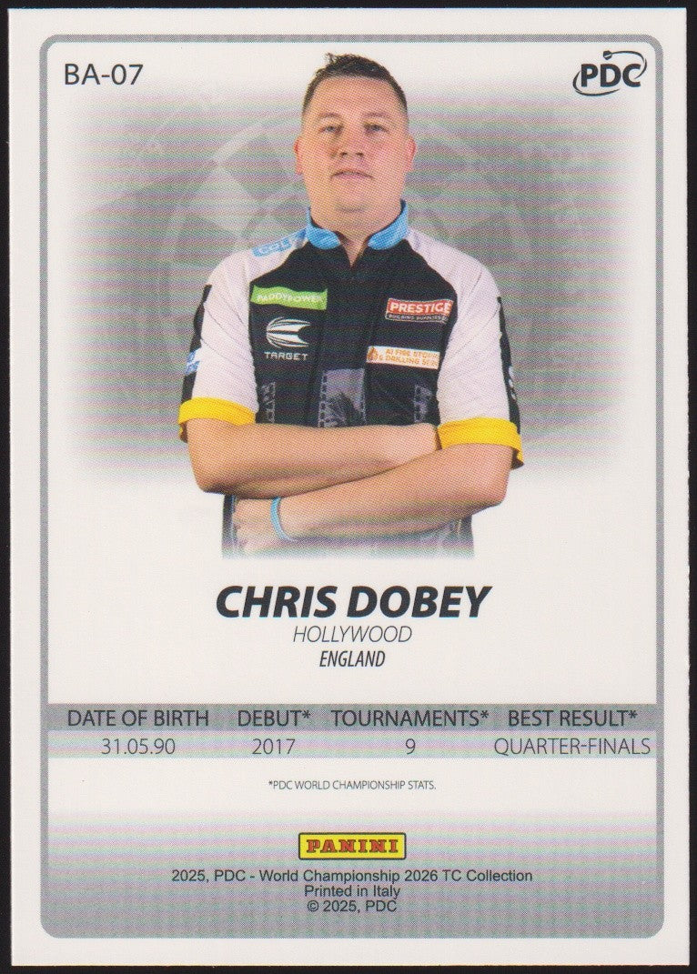 Panini PDC World Championship Chris Dobey "Hollywood" Refractor Parallel – Bild 2