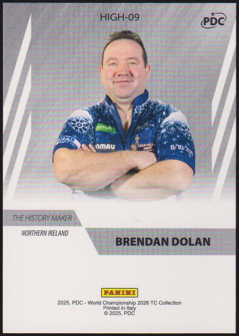 Panini PDC World Championship 2026 Brendan Dolan Refractor Parallel – Bild 2