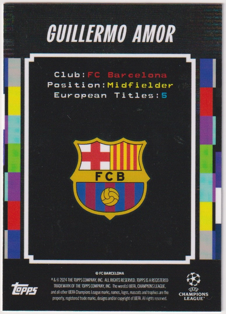 Topps Decades 2024-25 Guillermo Amor FC Barcelona Champions League Parallel Rare – Bild 2