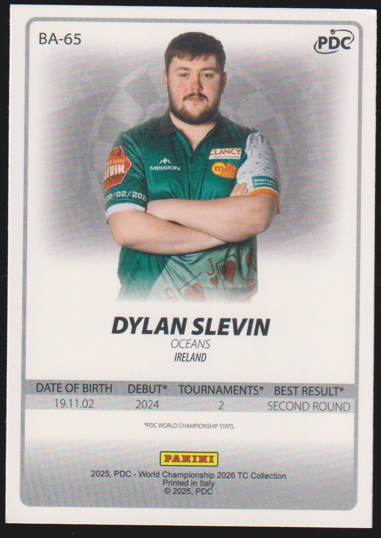 Panini PDC World Championship 2026 Dylan Slevin Refractor Parallel – Bild 2