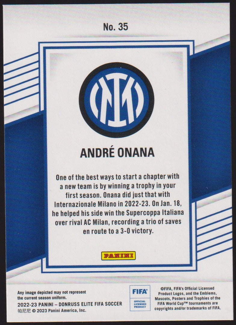 Panini Donruss Elite 2022-23 André Onana FC Internazionale Milano - Parallel – Bild 2