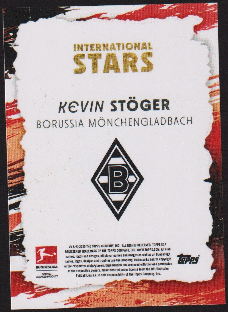 Topps 2024-25 Kevin Stöger Borussia Mönchengladbach Bundesliga Parallel – Bild 2