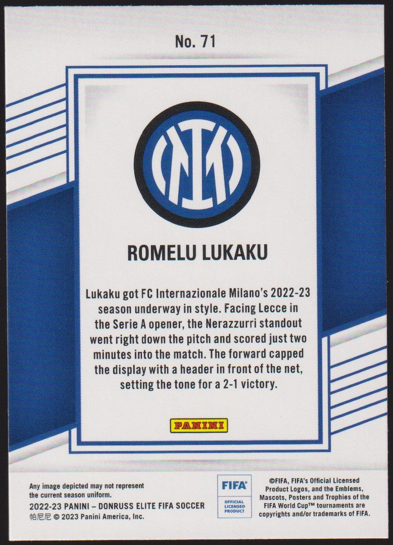 Panini DONRUSS ELITE 2022-23 Romelu Lukaku FC Internazionale Milano - Parallel – Bild 2