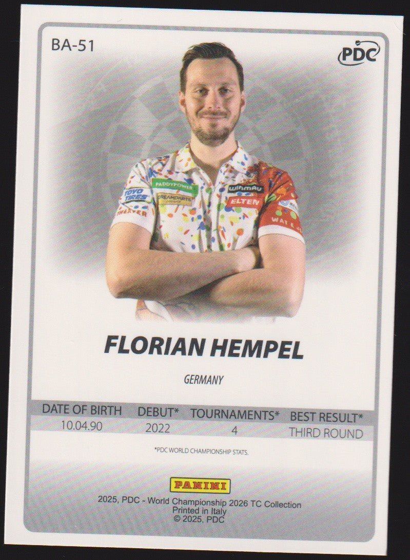 Panini PDC World Championship 2026 Florian Hempel Refractor Parallel – Bild 2