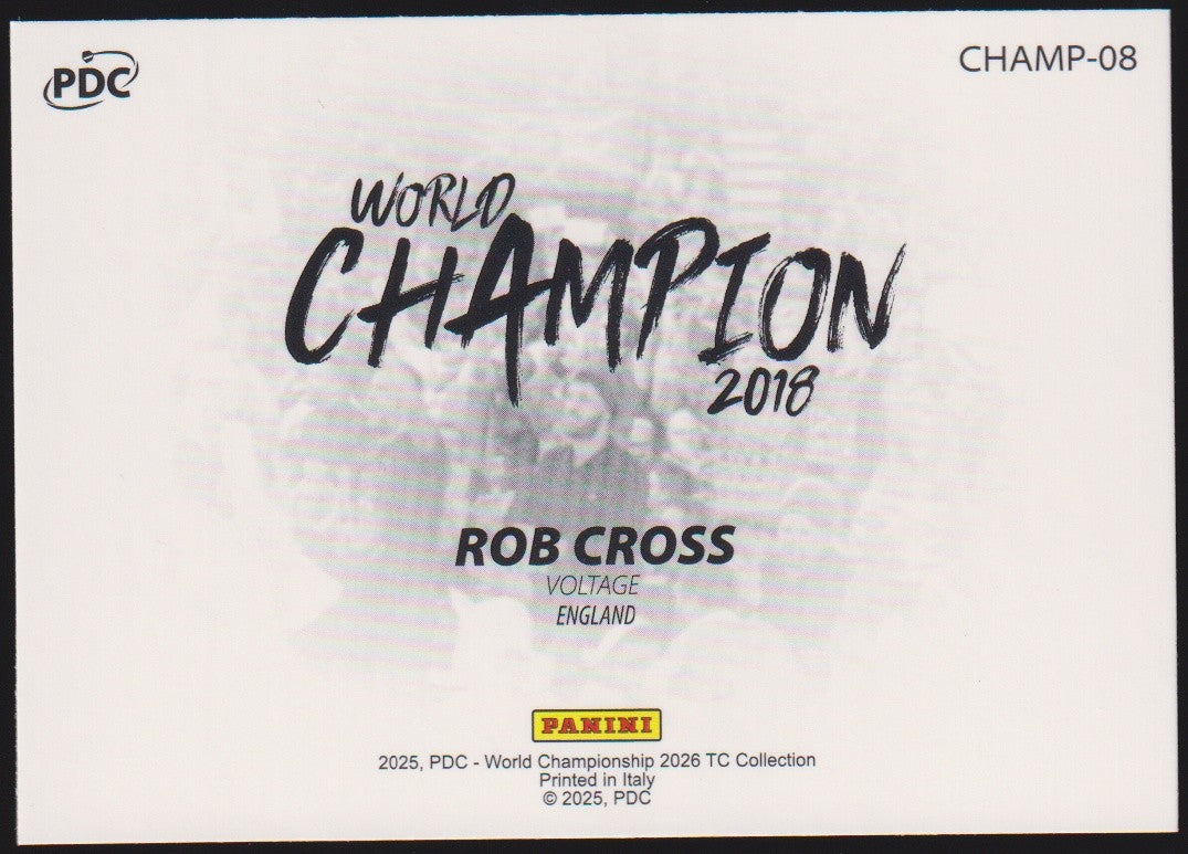 Panini PDC World Championship 2026 Rob Cross "Voltage" Refractor Parallel – Bild 2