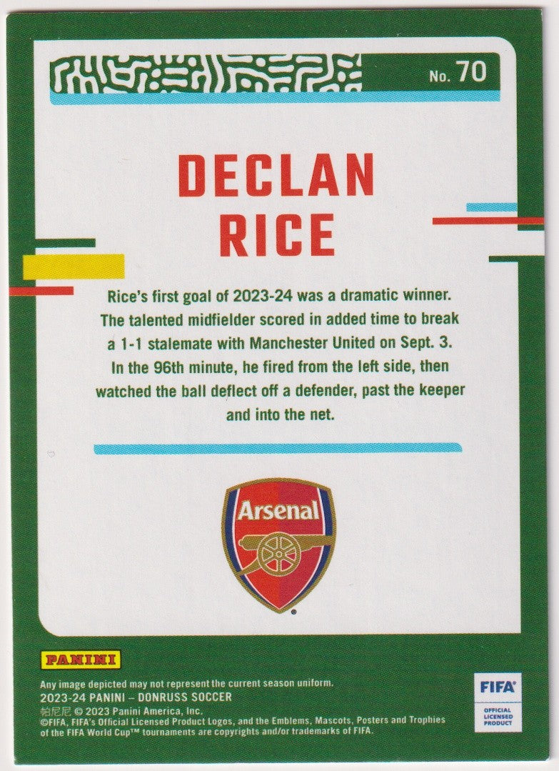 Panini 2023-24 - Donruss Soccer Declan Rice Arsenal Parallel Rare – Bild 2