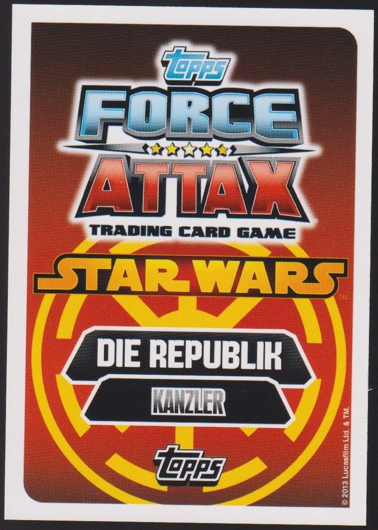 Topps Star Wars 2013 Kanzler Valorum Republik (Film Version) TCG Rare #113 – Bild 2