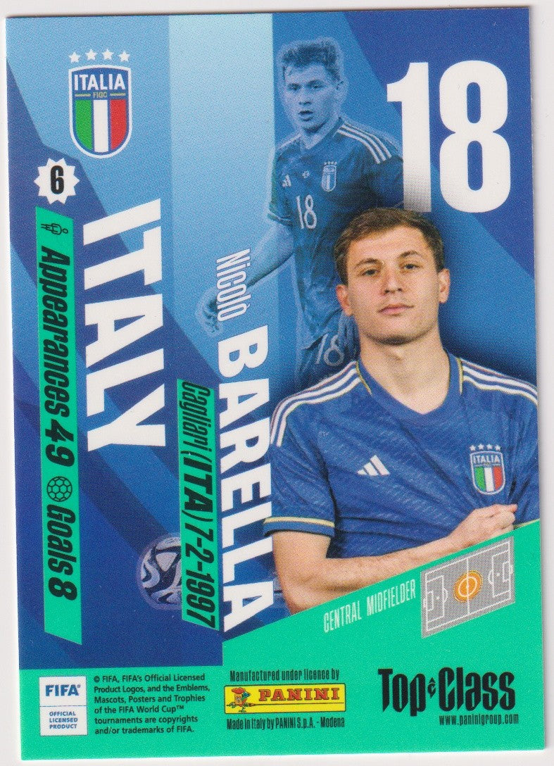 Panini Top Class 1997-98 Nicolò Barella Italien Parallel Rare – Bild 2