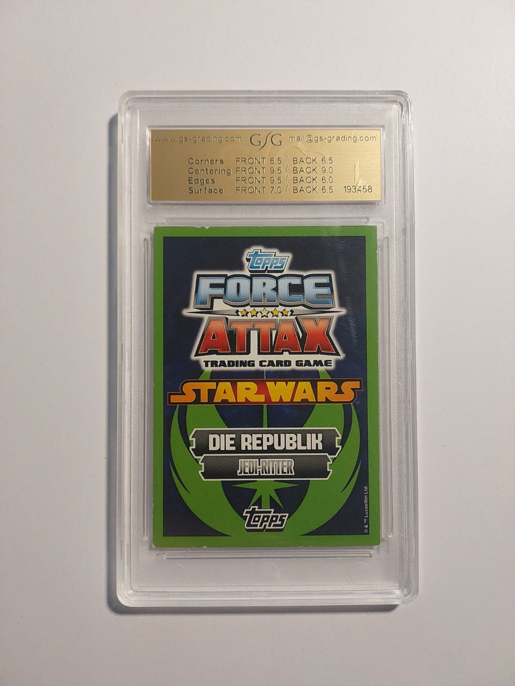 Topps Star Wars 2014 Yoda Jedi Republik Limited Edition GSG 6.5 = PSA Parallel – Bild 2