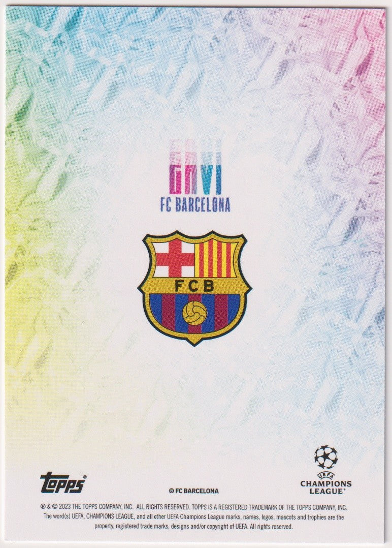 Topps UCC 2022-23 Gavi FC Barcelona Parallel Rare – Bild 2
