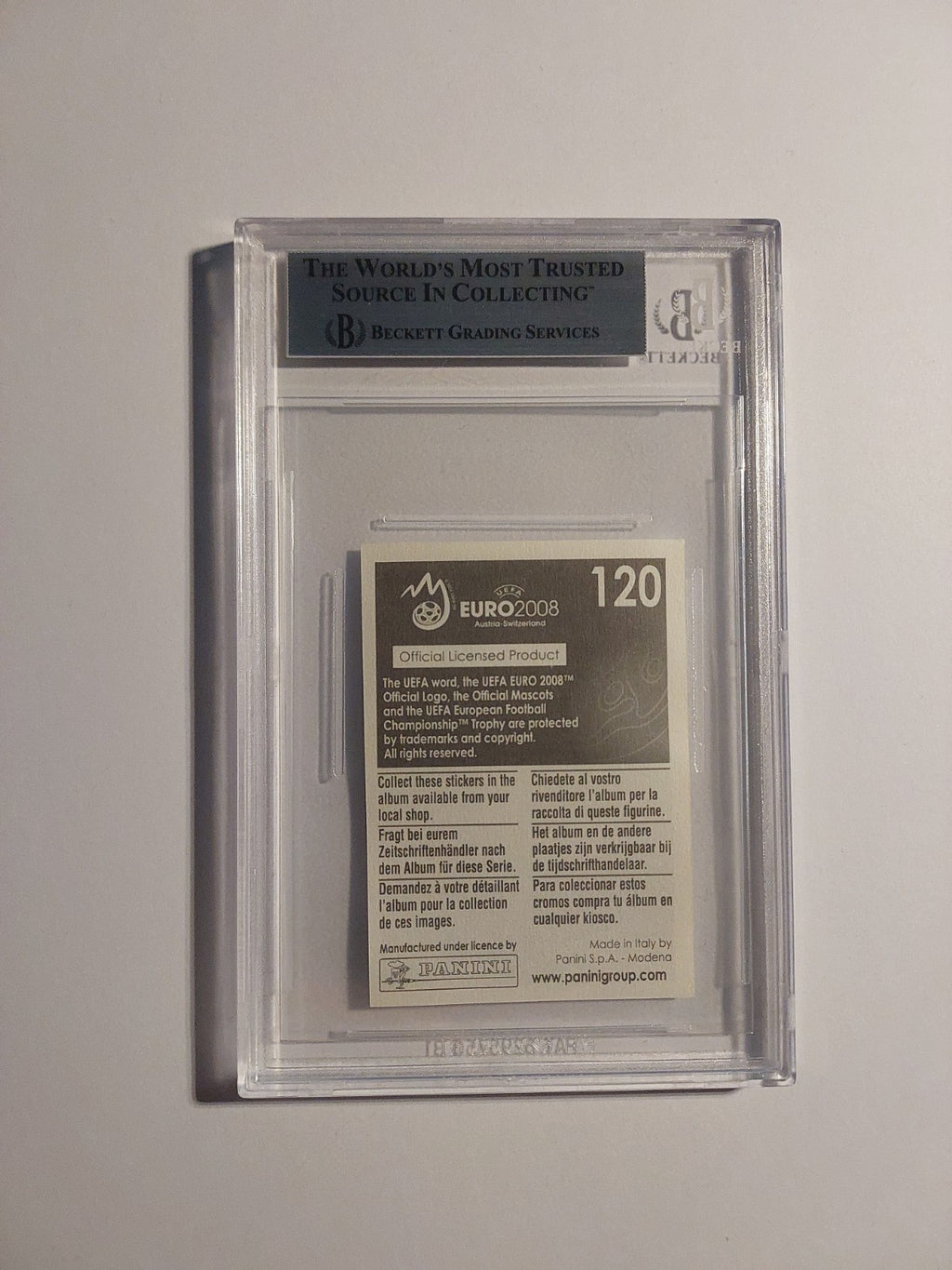 Panini EURO 2008 Cristiano Ronaldo Portugal Legend BGS AU = PSA Parallel Rare – Bild 2