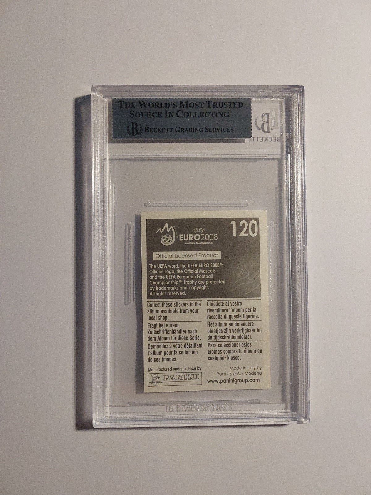 Panini EURO 2008 Cristiano Ronaldo Portugal Legend BGS AU = PSA Parallel Rare – Bild 2