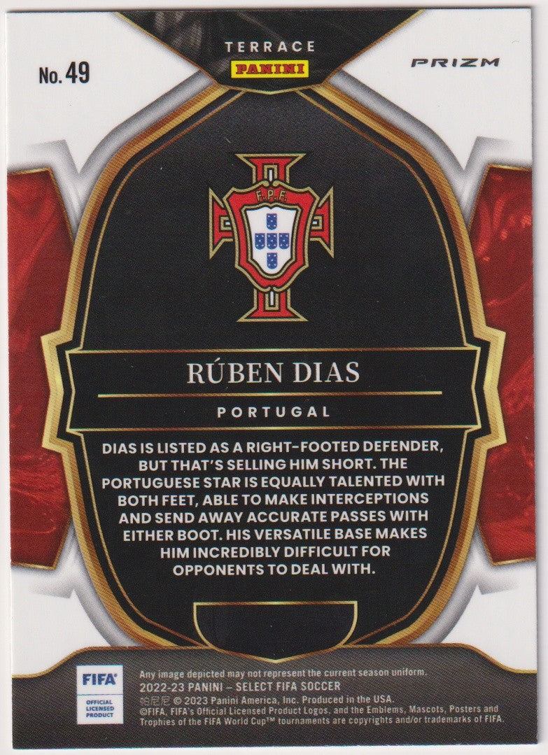 Panini Terrace Select 2022-23 Ruben Dias Portugal Parallel Rare No. 49 – Bild 2