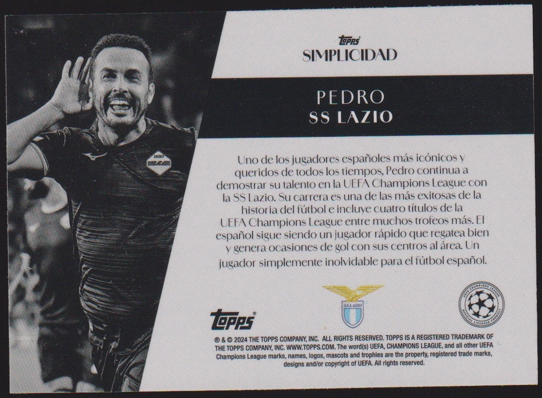 Topps SIMPLICIDAD 2023-24 Pedro SS Lazio & Spanien Legend Parallel Rare – Bild 2