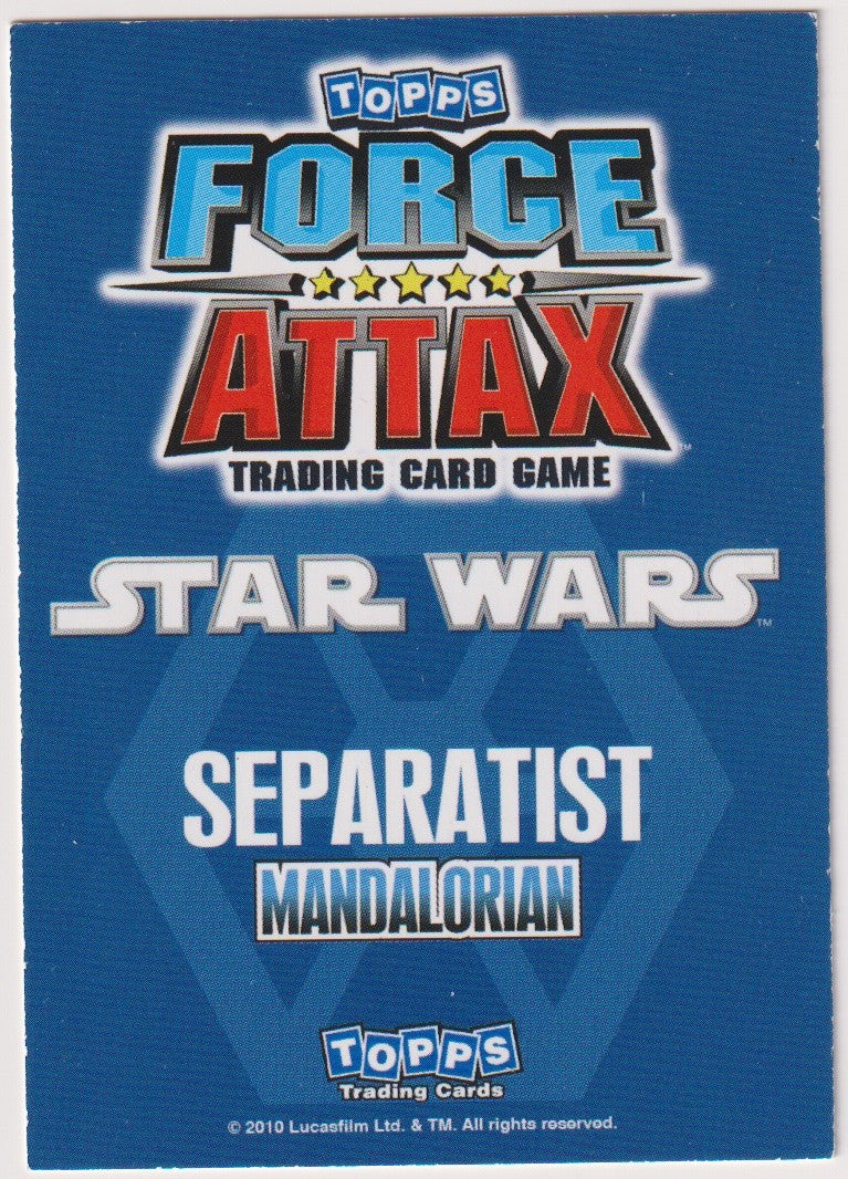 Topps Star Wars 2010 Mandalorian Krieger Separatist TCG Rare – Bild 2