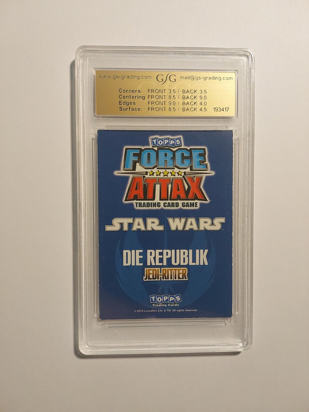 Topps Star Wars 2010 Ahsoka Tano Jedi Ritter Republik GSG 4.5 = PSA Parallel Hit – Bild 2