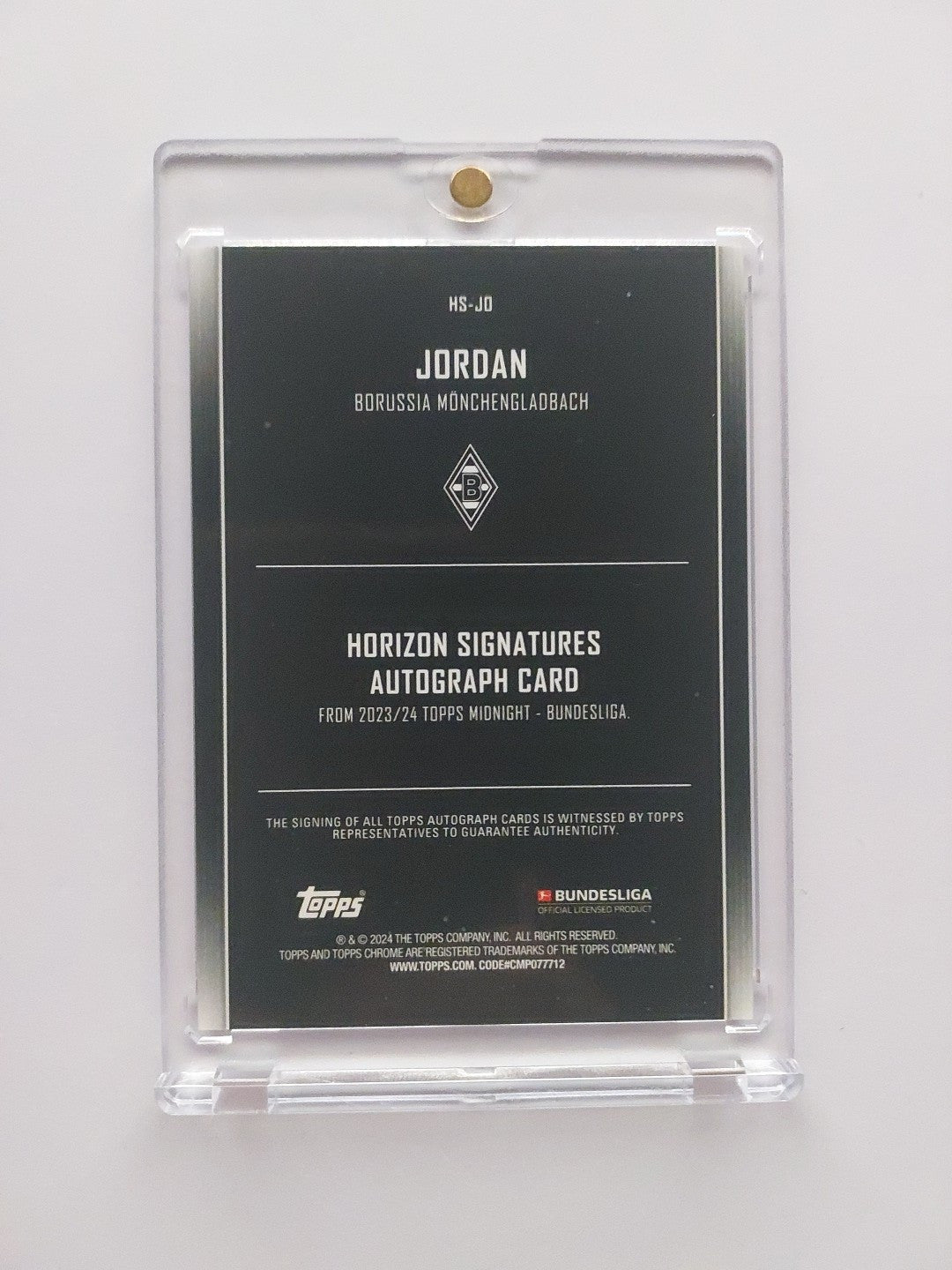 Topps Midnight Bundesliga 23-24 Jordan Mönchengladbach (Parallel: 21/25 + Auto) – Bild 2