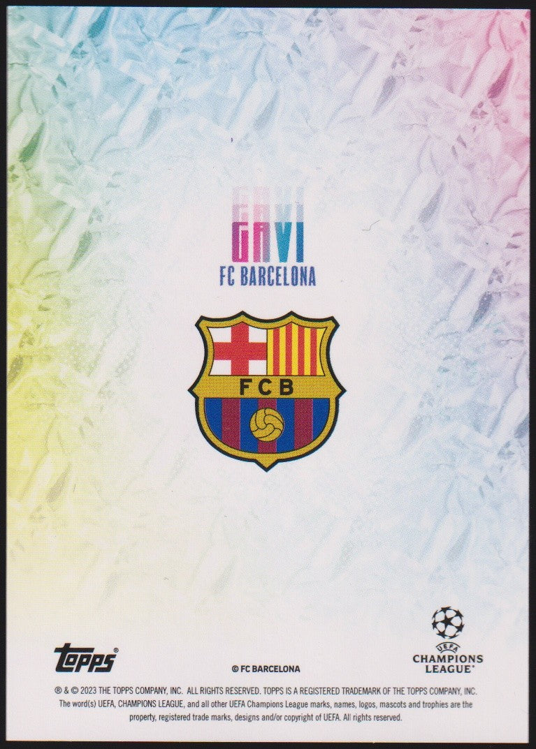 Topps UEFA Champions League Gavi FC Barcelona Parallel Rare – Bild 2