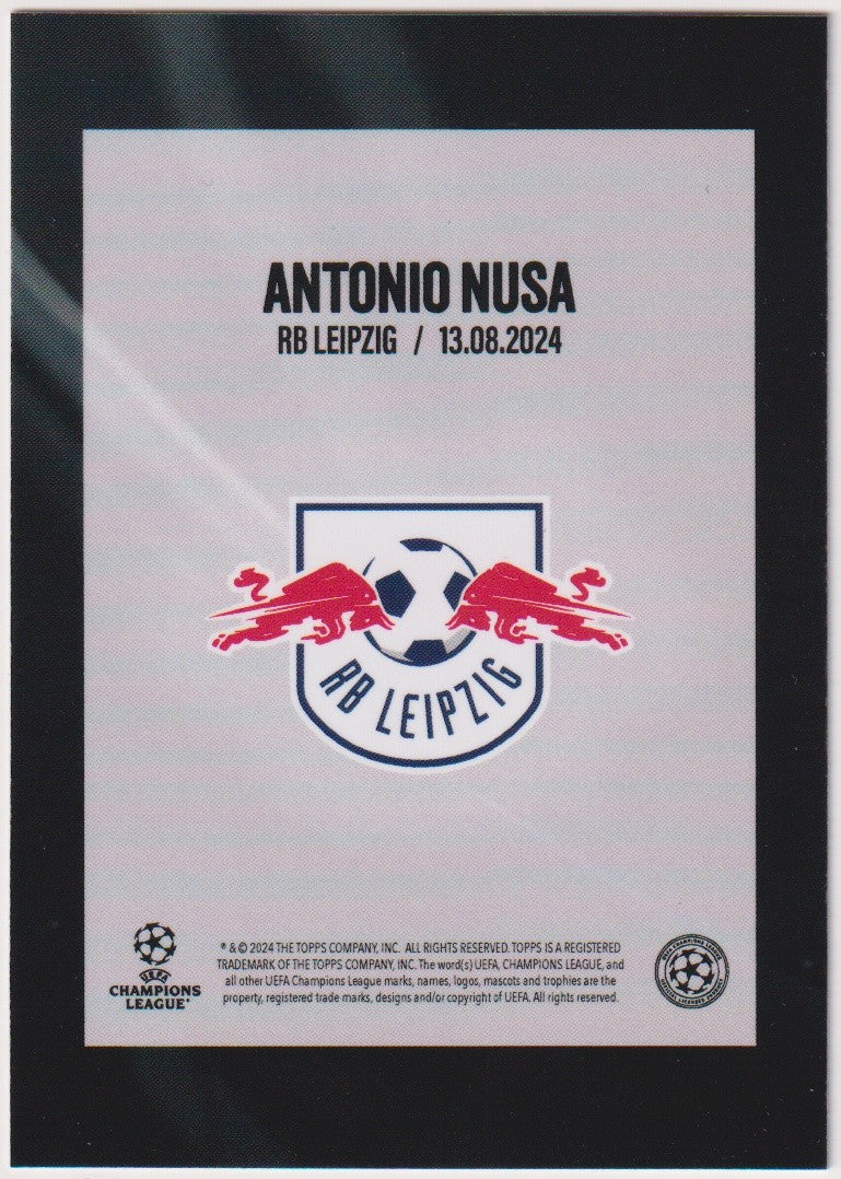 Topps Here We Go UCC Summer Signings 2023-24 Antonio Nusa RB Leipzig Parallel – Bild 2
