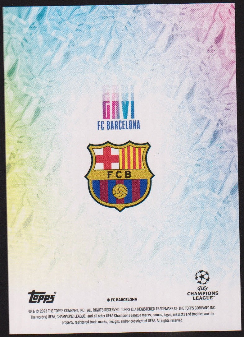 Topps Champions League 2022-23 Gavi FC Barcelona Parallel Rare – Bild 2