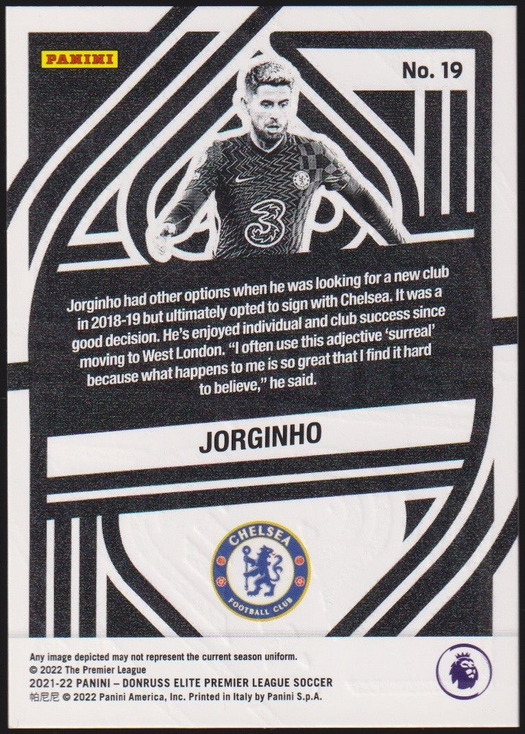 Panini DONRUSS ELITE PREMIER 2021-22 Jorginho Chelsea Chrome Parallel Rare – Bild 2