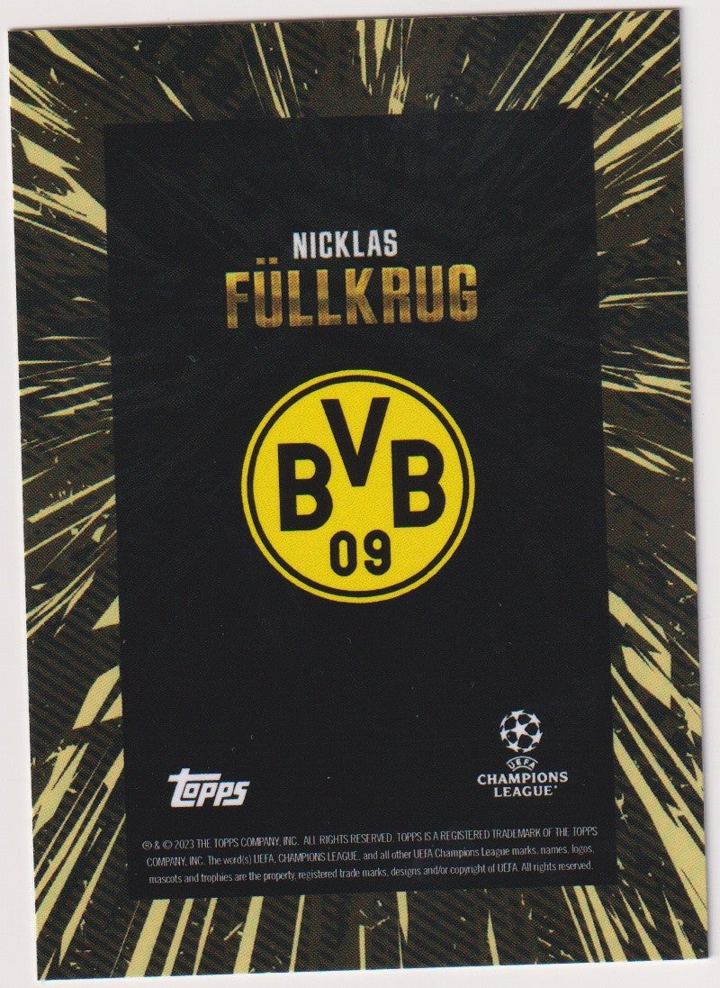 Topps X WHIP 2023-24 Nicklas Füllkrug BVB 09 Champions League Parallel Rare – Bild 2
