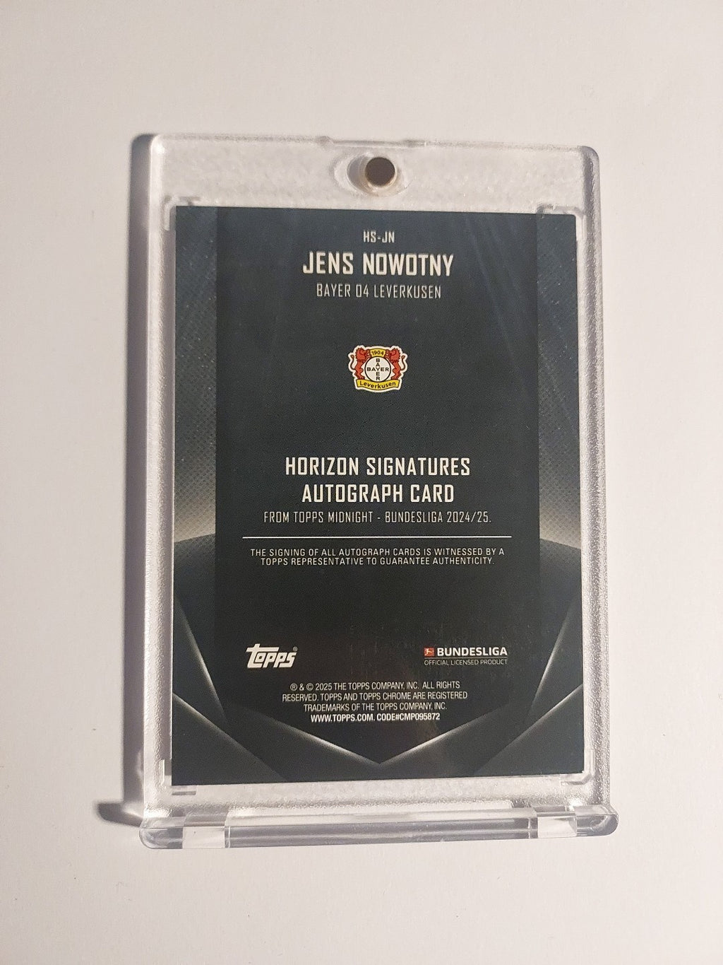 Topps Midnight Bundesliga 2024-25 Jens Nowotny Leverkusen Auto Parallel 53/99 – Bild 2
