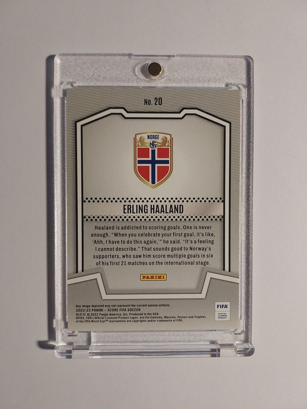 Panini Score 2022-23 Erling Haaland Norwegen Parallel Insert Ultra Rare Hit – Bild 2